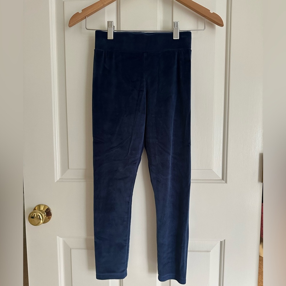 OshKosh B'gosh Deep Blue Velvet Leggings, size 8/8A
